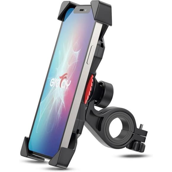Bike Phone Holder, Handlebar Phone Mount with 360° Rotation for 3.5-6.5 inch - Picture 1 of 6